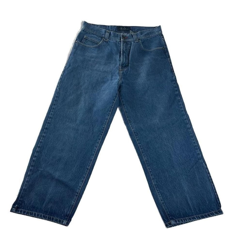 Vintage 90s Clench Jeans Straight Leg Blue Denim 34x30 Retro Minimalist